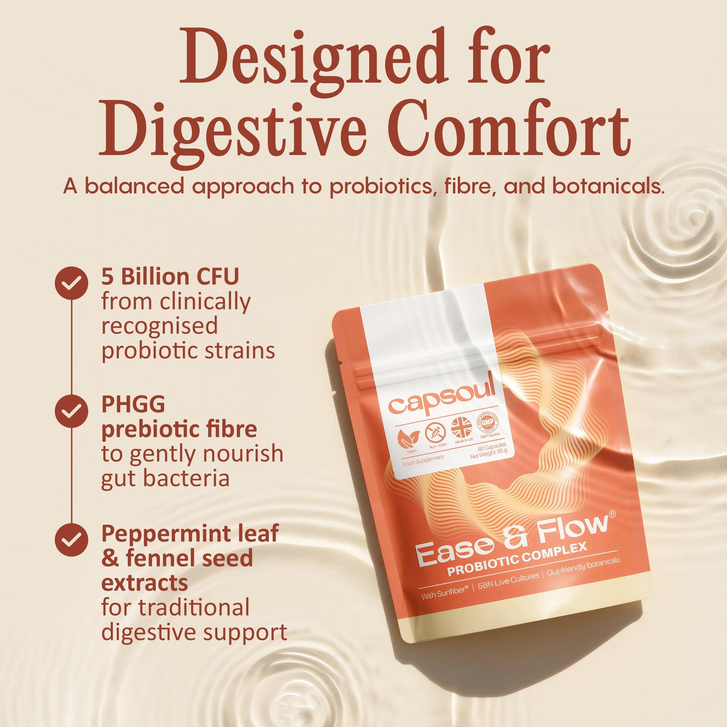 Capsoul Ease & Flow Probiotics for Women